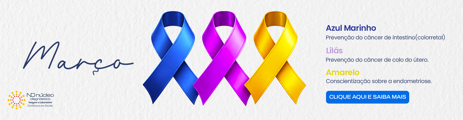 Março Lilás, Azul marinho e amarelo